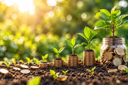 Coins and Seedlings of Prosperity